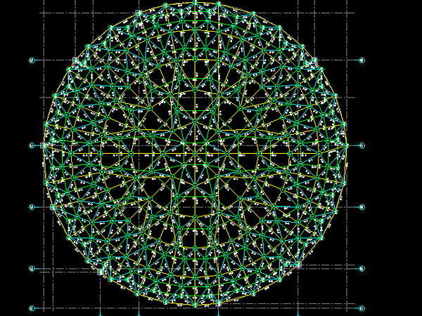 杭州明光正元广场圆形网架